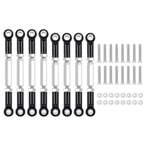 QMLQRGKF 8pcs Metalllenker -Servo -Verknüpfungsstange Enden Kompatibel mit 1/16 RC -Autos, die mit verschiedenen Modellen kompatibel sind(8pcs Black) von QMLQRGKF