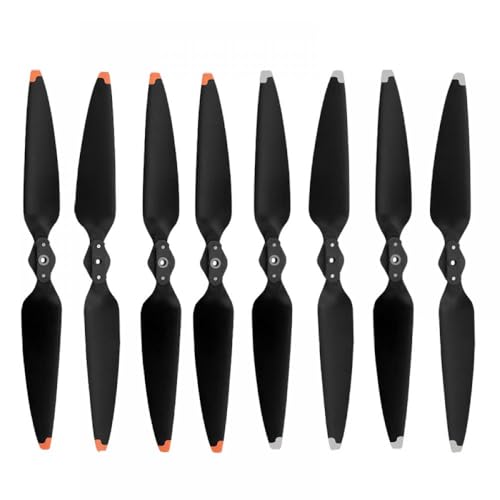 QMLQRGKF Air 3 Drohnenflügelventilator Ersatzteile kompatible Requisiten(4PAIRS ORANGE Silver) von QMLQRGKF