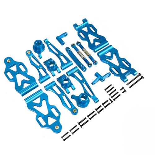 QMLQRGKF Aluminium -Aufhängung Arm Wheel Saats Lenkungstasse Set Kompatibel mit RC -Automodelle 16101 16102pro 16103 Upgrade Metallteile(Bule) von QMLQRGKF