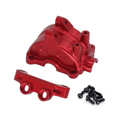 QMLQRGKF Aluminium -Differentialgetriebe und Stabilisator der Oberarmhalterung kompatibel mit TT02 Upgrade Kit(Red) von QMLQRGKF