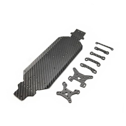 QMLQRGKF Carbon -Faser -Chassis und Stoßhaltergrenze -Aregrade -Teile Setzen Sie Zubehör Kompatibel mit kompatible Modelle 124017 124016 144001 144010 144002(for 124019 124017) von QMLQRGKF