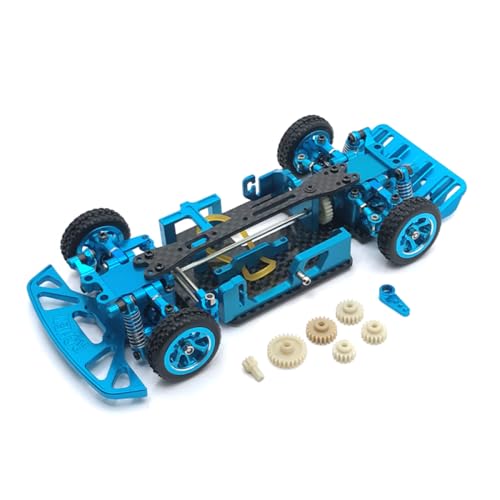 QMLQRGKF Carbon Fiber Bottom Plate Frame Upgrade RC-Cars kompatibel mit 284131 K969 K979 K989 K999 P929 P939 Radstand 98-102 mm(Sky Blue) von QMLQRGKF