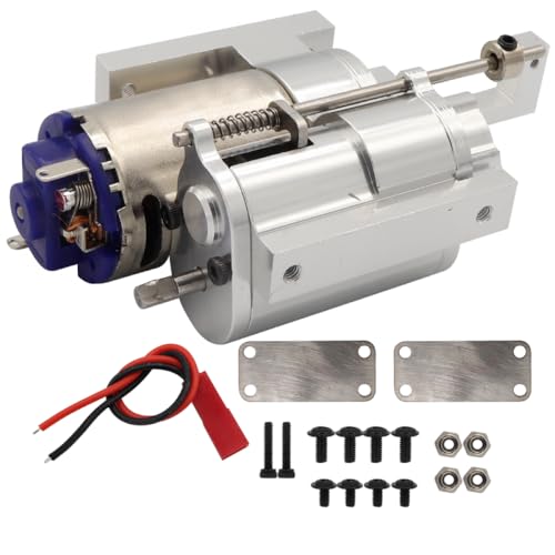 QMLQRGKF DREI-Generation-Metall-Zweigang-Getriebegetriebe mit Servo mit verschiedenen 1/12 RC-Autos kompatibel(Silver) von QMLQRGKF