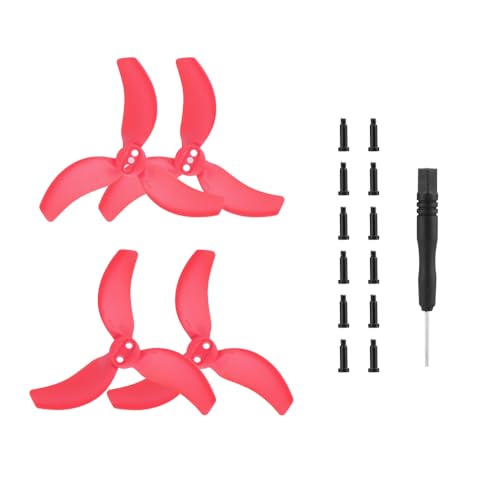 QMLQRGKF Drohnenpropeller -Ersatzkits Kompatibel mit leichte Drohnen(RED 2 Pairs) von QMLQRGKF