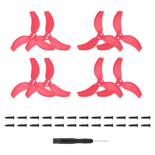 QMLQRGKF Drohnenpropeller -Ersatzkits Kompatibel mit leichte Drohnen(RED 4 Pairs) von QMLQRGKF
