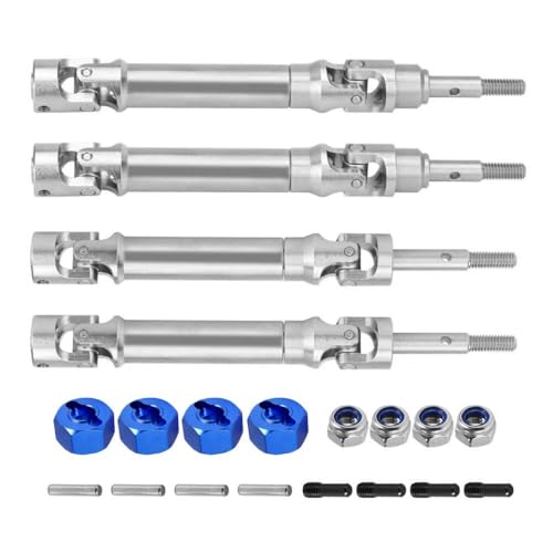 QMLQRGKF Edelstahl -Achsenwelle und Antriebswelle Kompatibel mit 1/10 kompatible RC -Autos wie 2WD 4x4 und Upgrade -Teile einstellen(A 1set) von QMLQRGKF