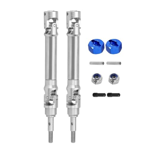QMLQRGKF Edelstahl -Achsenwelle und Antriebswelle Kompatibel mit 1/10 kompatible RC -Autos wie 2WD 4x4 und Upgrade -Teile einstellen(A Front) von QMLQRGKF