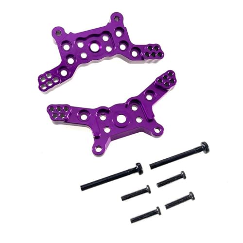 QMLQRGKF Ersatzmetall -Upgrade -Komponenten Kompatibel mit RC -CAR H14BM 14209 14210 Vorder- und Heck -Stoßstockturm kompatibel mit Hyper GO 1/14 Modell(Purple) von QMLQRGKF