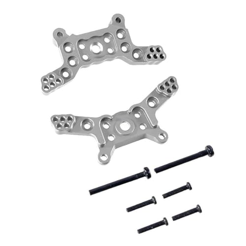 QMLQRGKF Ersatzmetall -Upgrade -Komponenten Kompatibel mit RC -CAR H14BM 14209 14210 Vorder- und Heck -Stoßstockturm kompatibel mit Hyper GO 1/14 Modell(Silver) von QMLQRGKF