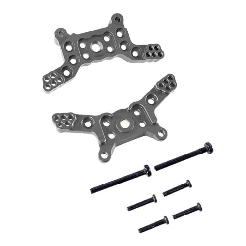 QMLQRGKF Ersatzmetall -Upgrade -Komponenten Kompatibel mit RC -CAR H14BM 14209 14210 Vorder- und Heck -Stoßstockturm kompatibel mit Hyper GO 1/14 Modell(Titanium) von QMLQRGKF