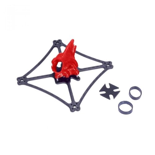 QMLQRGKF Feichao Venom-114 Venom-118 Frame Kit kompatibel mit 3 Zoll 75 mm Propeller Kompatibel mit 1104 1106 1202 1204 1206 bürstenloser Motor im RC Racing Zahnstocher(VENOM-114 RED) von QMLQRGKF