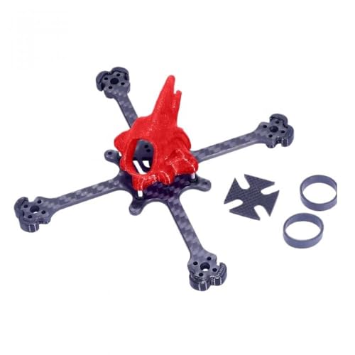 QMLQRGKF Feichao Venom-114 Venom-118 Frame Kit kompatibel mit 3 Zoll 75 mm Propeller Kompatibel mit 1104 1106 1202 1204 1206 bürstenloser Motor im RC Racing Zahnstocher(VENOM-118 RED) von QMLQRGKF