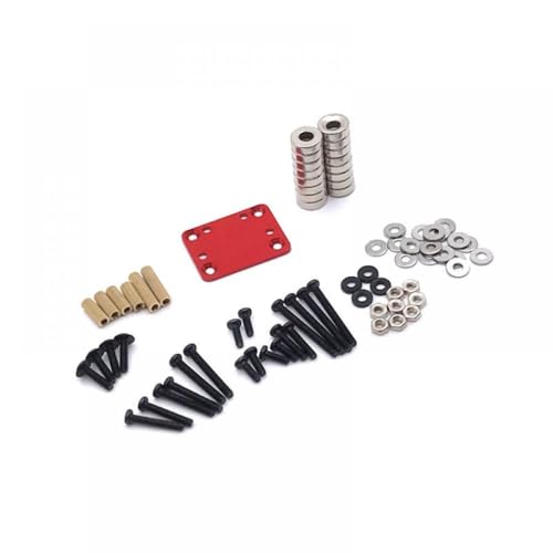 QMLQRGKF Fixierung der Metallschalenanpassung kompatibel mit 1/28 RC Cars -Modellen im Maßstab(Red) von QMLQRGKF
