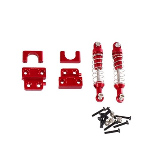 QMLQRGKF Heck -Stoßdämpfer -Upgrade -Zubehör und Hinterachsenfixierte kompatibel mit MN 1/12 RC -Auto MN82 LC79(Red) von QMLQRGKF