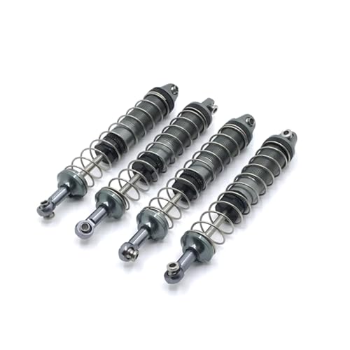 QMLQRGKF Hydraulikfeder-Stoßdämpfer-Metall-Upgrade Nachrüstung Kompatibel mit kompatible A323 104009 12401 12402-A 12403 12404 12409 RC-Autoteile(Dark Grey) von QMLQRGKF