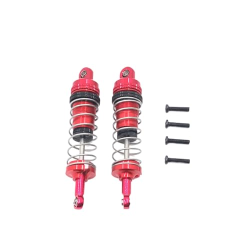 QMLQRGKF Hydraulikschockdämpfer -Metall -Upgrade -Nachrüstung Kompatibel mit kompatible RC -Cars 144001 144002 144010 124016 124017 124018 124019 2PCS(Red) von QMLQRGKF