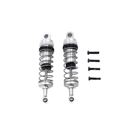 QMLQRGKF Hydraulikschockdämpfer -Metall -Upgrade -Nachrüstung Kompatibel mit kompatible RC -Cars 144001 144002 144010 124016 124017 124018 124019 2PCS(Silver) von QMLQRGKF