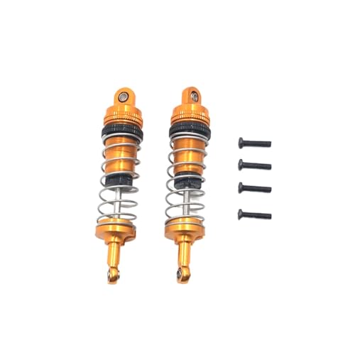 QMLQRGKF Hydraulikschockdämpfer -Metall -Upgrade -Nachrüstung Kompatibel mit kompatible RC -Cars 144001 144002 144010 124016 124017 124018 124019 2PCS(Yellow) von QMLQRGKF