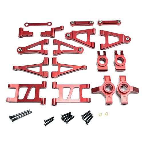 QMLQRGKF Hyper GO 1/14 14301 14302 Kompatible Fernbedienungssteuerauto -Metalllenker -Lenkarm -Upgrade Ersatzteile(Red) von QMLQRGKF
