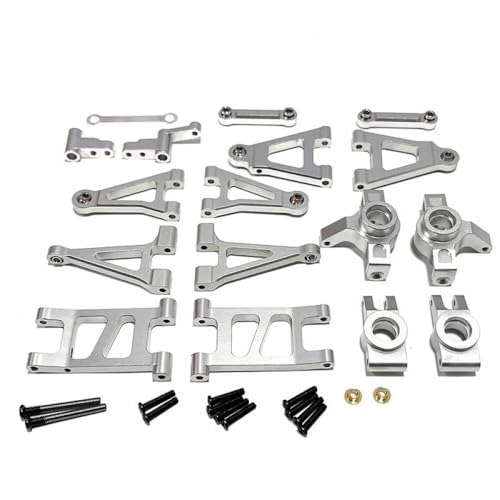 QMLQRGKF Hyper GO 1/14 14301 14302 Kompatible Fernbedienungssteuerauto -Metalllenker -Lenkarm -Upgrade Ersatzteile(Silver) von QMLQRGKF