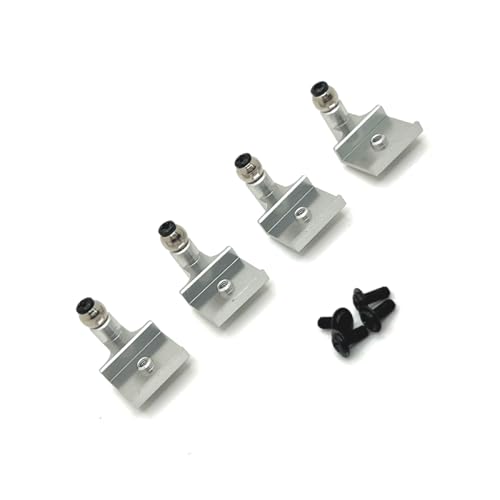 QMLQRGKF Kompatibel mit 1/16 C64 RC -Autoteile Metall Upgrade vorne und hinterhältig(Silver) von QMLQRGKF