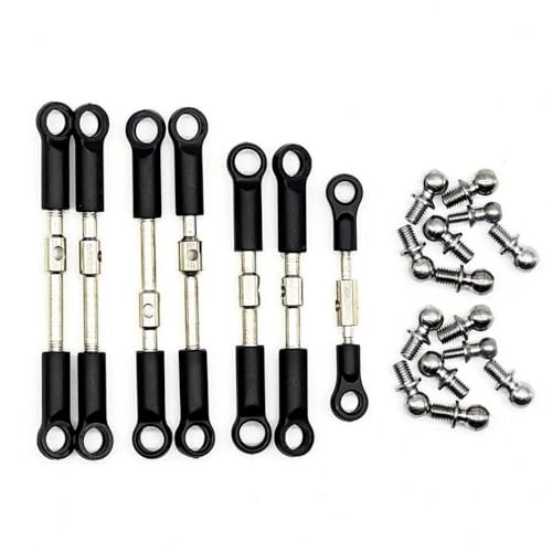 QMLQRGKF Kompatible Stangenstange Linkage Servo Link Stange Lenkbecher Set Kompatibel mit 144001 144002 144010 124007 124016 124017 124019 RC -Auto Ersatzteile(B) von QMLQRGKF
