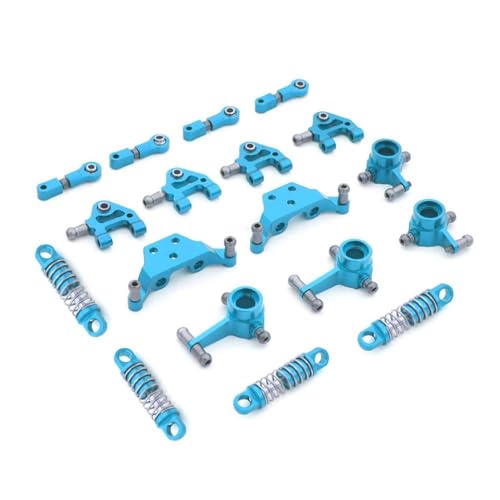 QMLQRGKF Lenkbecher und Swing Arm Metal -Stoßdämpfer -Upgrade -Set kompatibel mit 1/28 RC -Autos im Maßstab P929 P939 K979 K989 K999 K969(Set 6 Blue) von QMLQRGKF