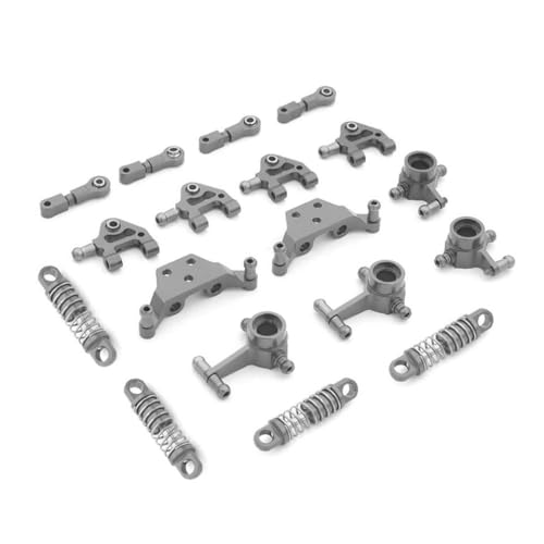 QMLQRGKF Lenkbecher und Swing Arm Metal -Stoßdämpfer -Upgrade -Set kompatibel mit 1/28 RC -Autos im Maßstab P929 P939 K979 K989 K999 K969(Set 6 Titanium) von QMLQRGKF
