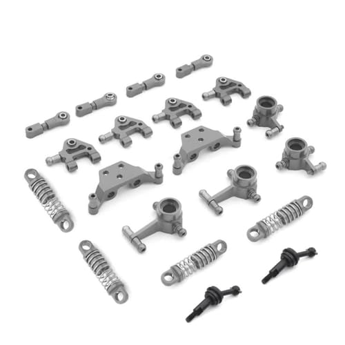 QMLQRGKF Lenkbecher und Swing Arm Metal -Stoßdämpfer -Upgrade -Set kompatibel mit 1/28 RC -Autos im Maßstab P929 P939 K979 K989 K999 K969(Set 7 Titanium) von QMLQRGKF