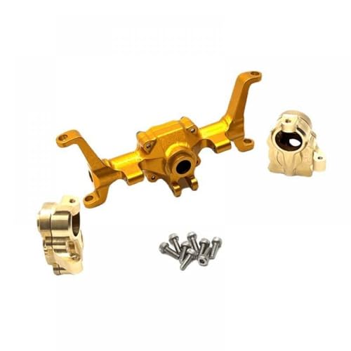 QMLQRGKF Messinglenker Kompatibel mit vordere Achsengehäuse, die mit FMS 1/24 RC CAR CNC Metall -Upgrade -Ersatzteile kompatibel ist(Yellow) von QMLQRGKF