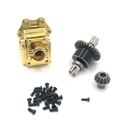 QMLQRGKF Metal -Getriebeabdeckung und Differential -Upgrade kompatibel mit 1/14 144010 144001 144002 und 1/12 124016 124017 124018 124019 RC -Autos(Yellow) von QMLQRGKF