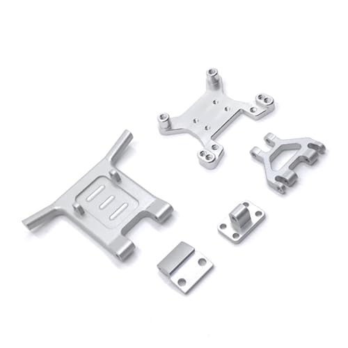 QMLQRGKF Metal vordere Stoßhalterung Stoßfänger Ersatz Kompatibel mit 144010 124016 124017 124018 124019 RC -Autos(Silver) von QMLQRGKF