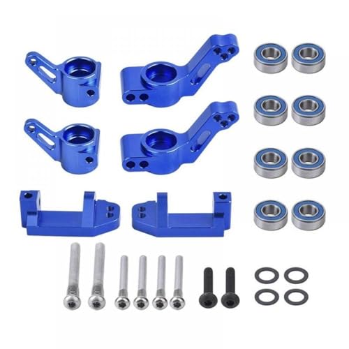 QMLQRGKF Metall -Caster -Blocklenker -Lenkungs -Kit Heckstummel -Träger Kompatibel mit 1/10 kompatible 2WD -RC -Fahrzeuge(Blue) von QMLQRGKF