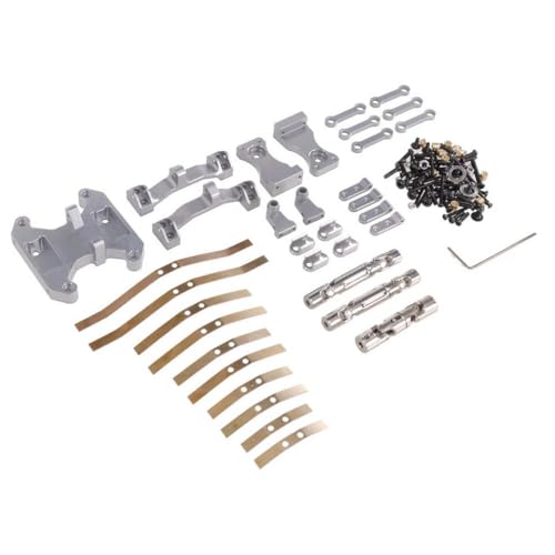 QMLQRGKF Metall -Chassis -Board -Sesaw Spring Plate Drive -Wellen -Upgrade -Zubehör Kompatibel mit 1/16 RC -Autos kompatibel mit B16 B36(Silver) von QMLQRGKF