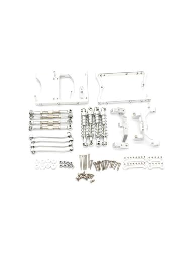 QMLQRGKF Metall -Chassis -Stangen Servo Mount Bracket Stoßdämpfer kompatibel mit MN D91 MN99S 1/12 RC -Auto -Upgrade -Teile 1/12 Skala(Silver) von QMLQRGKF