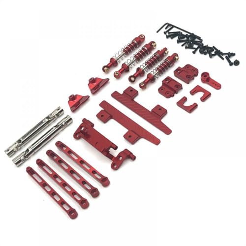 QMLQRGKF Metall Enhanced Getriebewelle und Aufhängungsstabkomponenten Kompatibel mit 1/12 RC -Autos und Modellenthusiasten 1/12 Skala(Red) von QMLQRGKF
