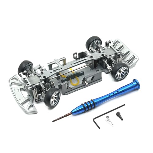 QMLQRGKF Metall Enhanced Modified Chassis kompatibel mit 1/28 284121 K969 K979 K989 K999 P929 P939 RC -Autozubehör(Dark Grey) von QMLQRGKF