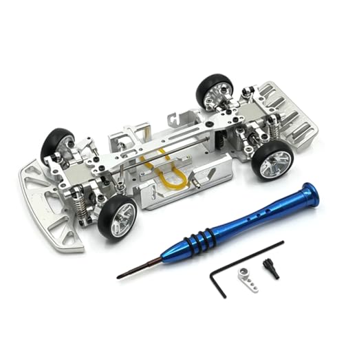 QMLQRGKF Metall Enhanced Modified Chassis kompatibel mit 1/28 284121 K969 K979 K989 K999 P929 P939 RC -Autozubehör(Silver) von QMLQRGKF