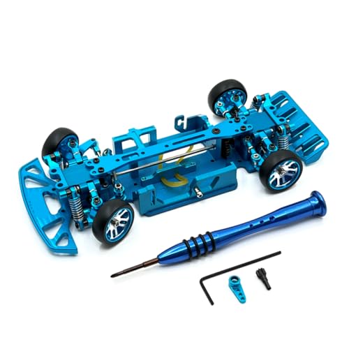 QMLQRGKF Metall Enhanced Modified Chassis kompatibel mit 1/28 284121 K969 K979 K989 K999 P929 P939 RC -Autozubehör(Sky Blue) von QMLQRGKF