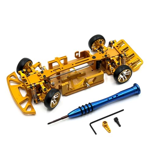 QMLQRGKF Metall Enhanced Modified Chassis kompatibel mit 1/28 284121 K969 K979 K989 K999 P929 P939 RC -Autozubehör(Yellow) von QMLQRGKF