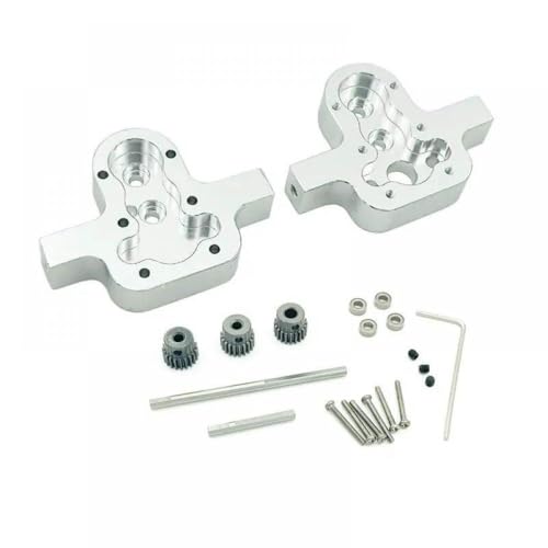 QMLQRGKF Metall -Getriebeabdeckungsgetriebe Kompatibel mit 370 RC -Auto -Kompatibel mit MN D91 99 99S B14 B24 C14 C24 C34(Silver) von QMLQRGKF