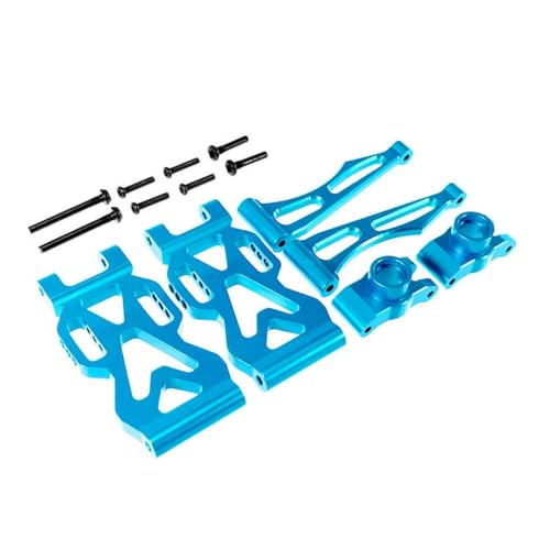 QMLQRGKF Metall Hinterachetrad Kompatibel mit kompatible RC -Automodelle 16101 16102 Pro 16103 Aufhängelarm -Upgrade -Teile(Bule) von QMLQRGKF