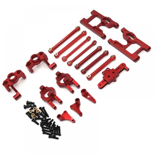 QMLQRGKF Metall Upgrade Kit kompatibel mit 1/12 124006 12423 12427 12428 RC -Autoteile(Red) von QMLQRGKF