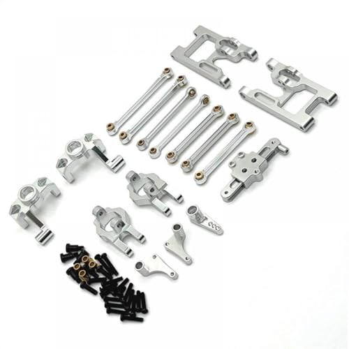 QMLQRGKF Metall Upgrade Kit kompatibel mit 1/12 124006 12423 12427 12428 RC -Autoteile(Silver) von QMLQRGKF