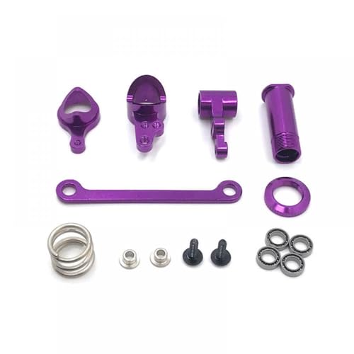 QMLQRGKF Metall -Upgrade -Lenkanordnung 4x7x2 Lager Kompatibel mit RC -Autoteile kompatibel mit den Modellen 144010 144001 144002 124016 124017 124018 124019(Purple) von QMLQRGKF
