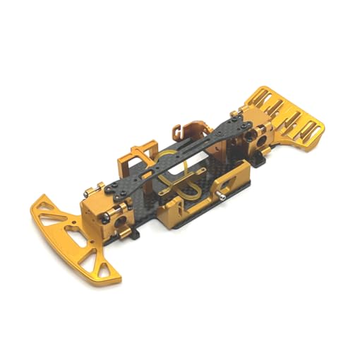 QMLQRGKF Metall -Upgrade Modifiziertes Rahmenradstand 98 mm bis 102 mm kompatibel mit verschiedenen 1/28 RC -Autos 284131 K969 K979 K989 K999 Teile(Yellow) von QMLQRGKF