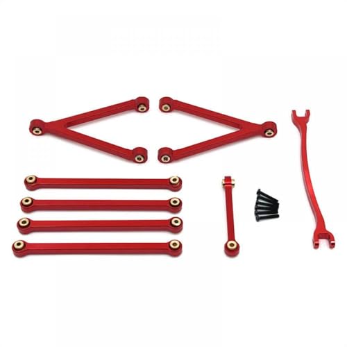 QMLQRGKF Metall Upgrade Pull-Stange kompatibel mit FMS 1/24 FCX24M Kamelbecher D110 Offroad RC-Fahrzeuge(Red) von QMLQRGKF