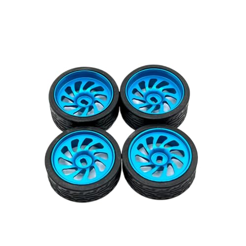 QMLQRGKF Metall -Upgrade -Rennrad -Radkompatibel mit 1/28 RC -Autos Zwei breit und Zwei schmale Konstruktionen 26,5 mm Außendurchmesser Kompatibel mit Verschiedene Modelle(Sky Blue) von QMLQRGKF