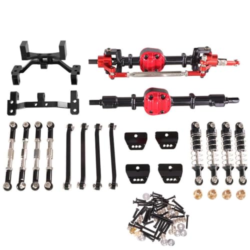 QMLQRGKF Metall -Upgrade -Stoßdämpfer -Kit Kompatibel mit RC -Autos der zweiten Generation vorne und hinter Achse -Spurstange kompatibel mit MN Modell 99s(Black Set) von QMLQRGKF