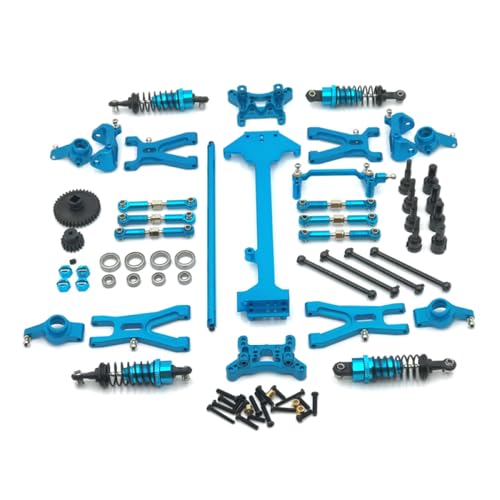 QMLQRGKF Metall Upgrade Swing Arm Lenkung Cup Bindage Stoßdämpfer -Absorber -Kit kompatibel mit 1/18 A959 A949 A969 A979 K929 RC -Autoteile(Sky Blue) von QMLQRGKF